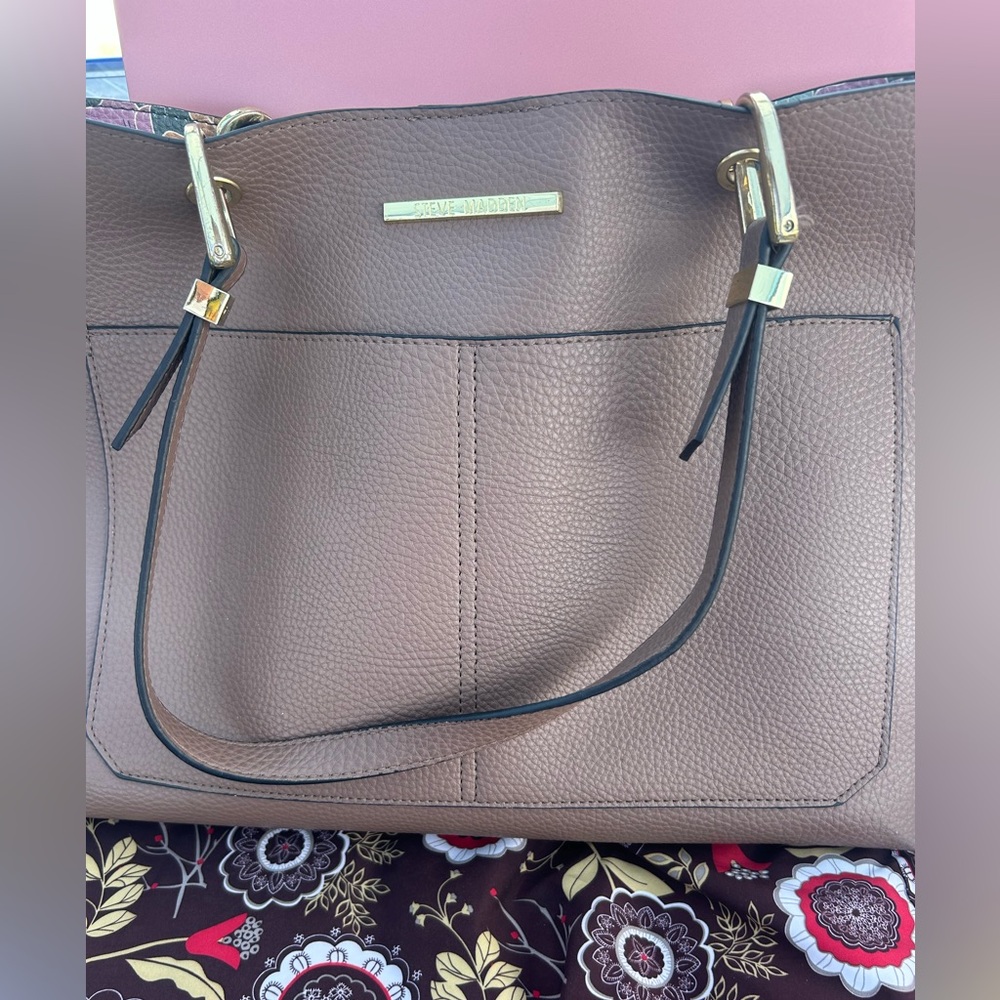 Steve Madden Soft Mocha Tote Bag